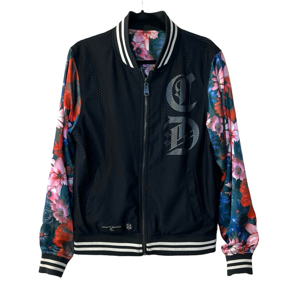 Criminal Damage Frisco reversible bomber jacket size large